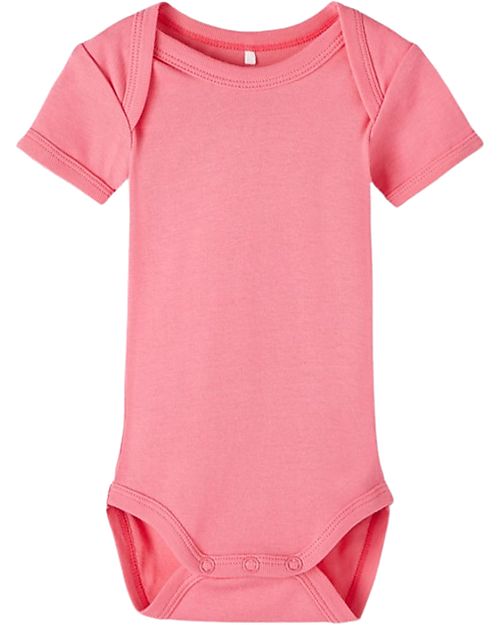 Name it Confezione da 3 Body - Manica Corta - Camellia Rose - Cotone Organico Body Manica Corta
