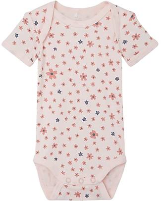 Name it Confezione da 3 Body Manica Corta - Rosette Fiori - in Cotone Body Manica Corta