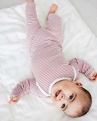 Name it Confezione da 3 Leggings - Rosa/Rosa Millerighe/Bianco con Fantasia a Cuori Rosa - Cotone Biologico Leggings