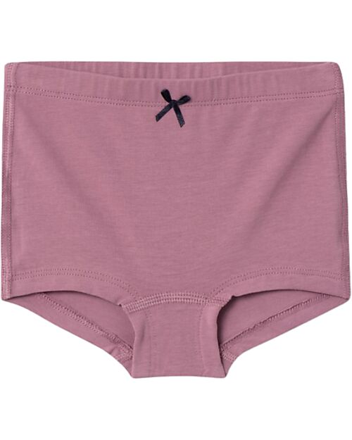 Name it Confezione da 3 Slip - Rosa Antico/Rosa Cipira/Panna con Fantasia a Fiori - Cotone Bio Slip