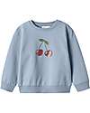 Name it Felpa - Azzurro - Ciliegie - Cotone Bio Felpe