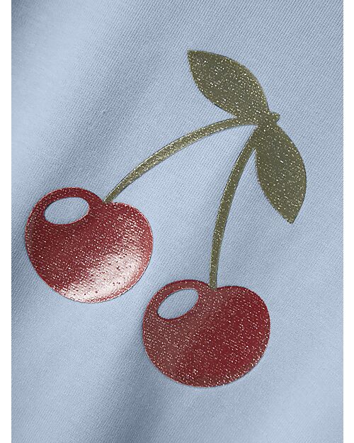 Name it Felpa - Azzurro - Ciliegie - Cotone Bio Felpe
