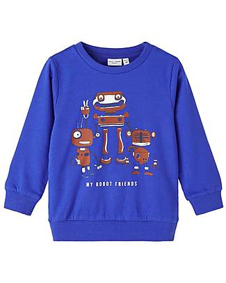 Name it Felpa Bimbo - Blu Elettrico - 100% Cotone Felpe