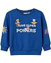 Name it Felpa - con Stampa Boom Bang - True Blue - 100% Cotone Felpe