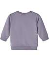 Name it Felpa con Stampa Ricamata - Lavender Gray - Cotone Bio Felpe