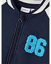 Name it Felpa Con Zip Baseball - Dark Sapphire - Cotone Bio Felpe