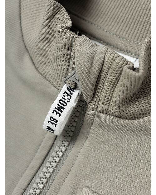 Name it Felpa con Zip e Tasche - Wild Dove - Cotone Felpe