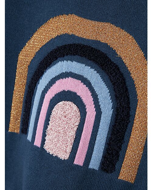 Name it Felpa - Dark Denim - Arcobaleno Ricamato - 100% Cotone Bio
 Felpe