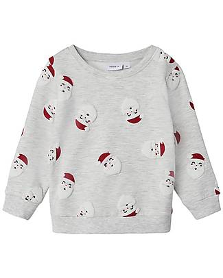 Name it Felpa della Tuta - Fantasia Babbo Natale - Grigio Chiaro Felpe
