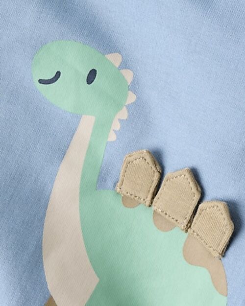 Name it Felpa Dinosauri - Azzurro - Cotone Bio Felpe