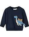 Name it Felpa Dinosauri - Blu - Cotone Bio Felpe