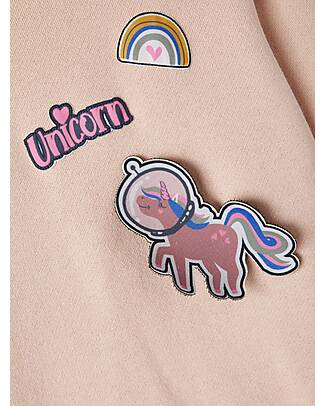 Name it Felpa Maniche Lunghe con Applique - Rose Smoke - 100% Cotone Felpe
