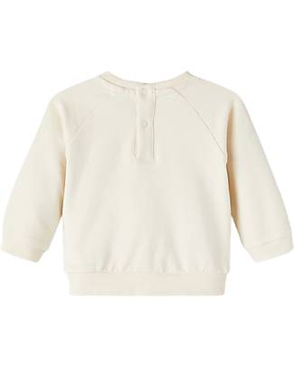 Name it Felpa Orsetto - Buttercream - con Bottoni a Pressione - Cotone Bio Felpe