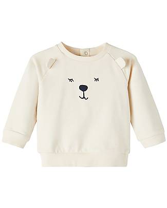 Name it Felpa Orsetto - Buttercream - con Bottoni a Pressione - Cotone Bio Felpe