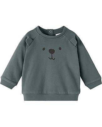 Name it Felpa Orsetto - Verde - Cotone Bio Felpe