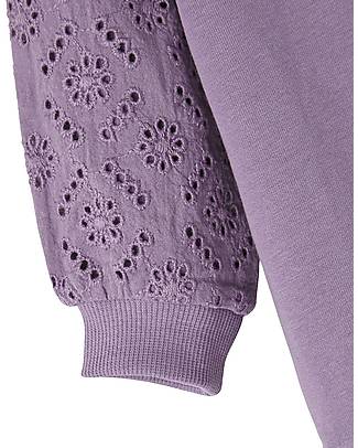 Name it Felpa Ricamata - Purple Sage - Cotone Organico Felpe