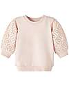 Name it Felpa Ricamata - Rose Smoke - Cotone Organico Felpe