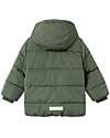 Name it Giacca Imbottita con Cappuccio Removibile - Verde Scuro - Poliestere Riciclato Piumini