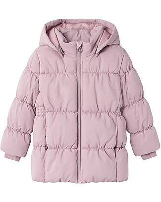 Name it Giacca Piumino con Cappuccio Removibile - Malva - 100% Poliestere Riciclato Piumini