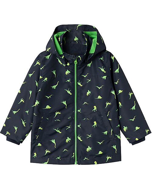 Name it Impermeabile con Zip - Dark Sapphire - Dino - con Cappuccio Staccabile
 Impermeabili