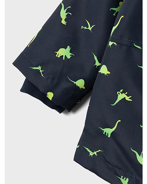Name it Impermeabile con Zip - Dark Sapphire - Dino - con Cappuccio Staccabile
 Impermeabili