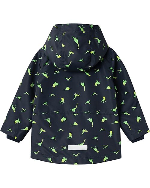 Name it Impermeabile con Zip - Dark Sapphire - Dino - con Cappuccio Staccabile
 Impermeabili