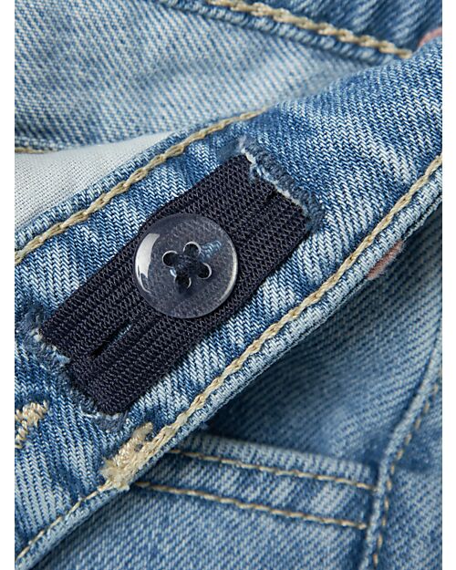 Name it Jeans a Palazzo - Denim Chiaro - Fiori - 100% Cotone Jeans