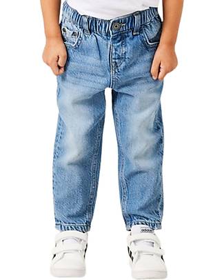 Name it Jeans - Blu Chiaro - Slim Tapered Fit - con Bottone a Pressione e Vita Elastica Jeans