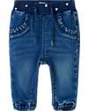 Name it Jeans con Coulisse - Medium Blue Denim - Cuori - Cotone Bio Jeans