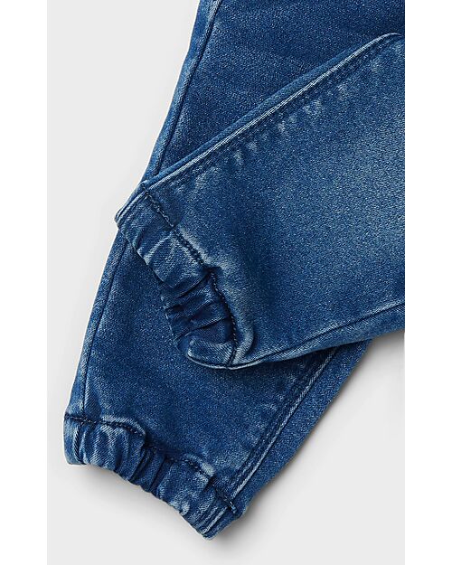 Name it Jeans con Coulisse - Medium Blue Denim - Cuori - Cotone Bio Jeans