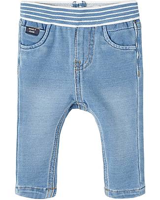 Name it Jeans con Elastico in Vita - Azzurro - con Morbido Cotone Denim Felpato Jeans