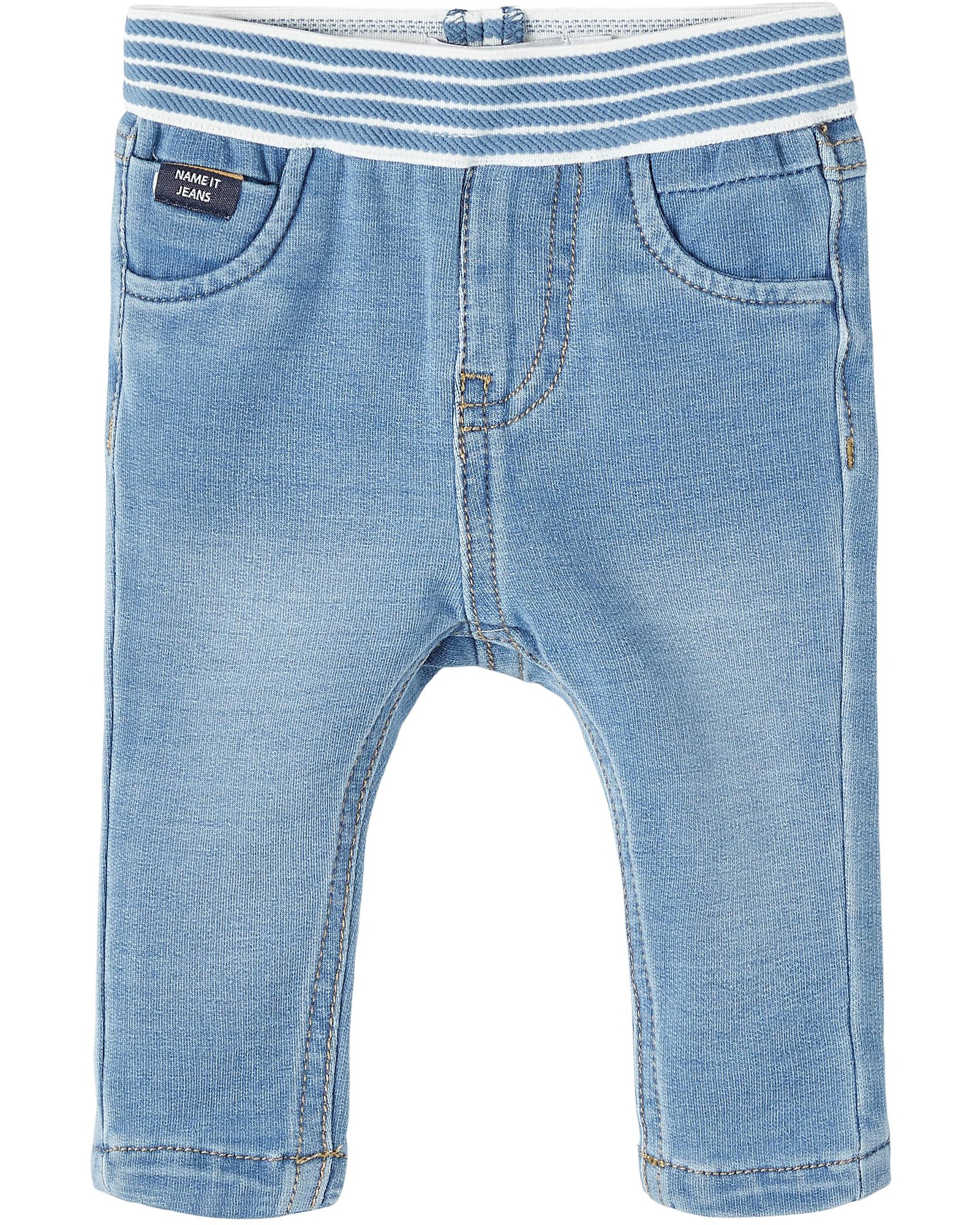 Earn Absorb unconditional Name it Jeans con Elastico in Vita - Azzurro - con Morbido Cotone Denim  Felpato unisex (bambini)