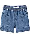 Name it Jeans Corti con Tasche Laterali - Dark Blu Denim - Cotone Pantaloni Corti