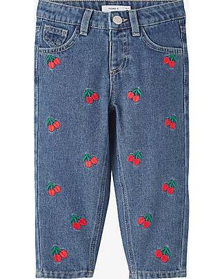 Name it Jeans - Dark Blue Denim - Ciliegie - con Bottone a Pressione Jeans