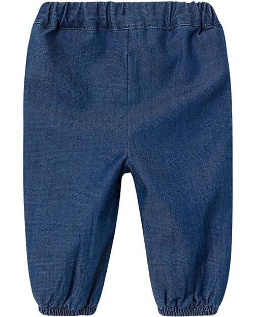 Name it Jeans - Dark Blue Denim - Tasche Frontali con Volant e Ricamo Jeans