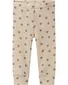 Name it Leggings - Beige - Cuori - 100% Lana Merino - con Vita Elasticizzata Leggings