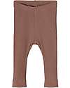 Name it Leggings Elasticizzati a Coste - Cognac - Cotone Biologico Leggings