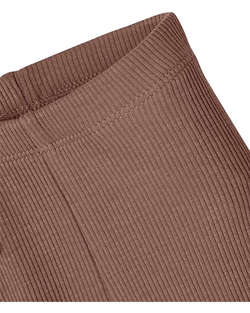 Name it Leggings Elasticizzati a Coste - Cognac - Cotone Biologico Leggings