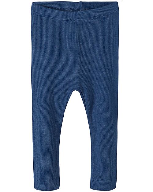 Name it Leggings Elasticizzati - Blu - Cotone Biologico Leggings