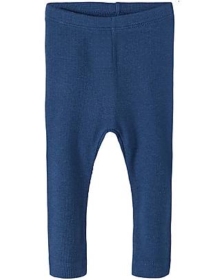 Name it Leggings Elasticizzati - Blu - Cotone Biologico Leggings