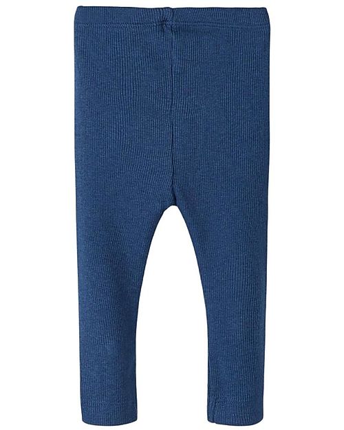 Name it Leggings Elasticizzati - Blu - Cotone Biologico Leggings