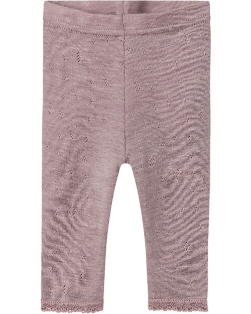 Name it Leggings - Viola - 100% Lana Merino - con Vita Elasticizzata
 Leggings