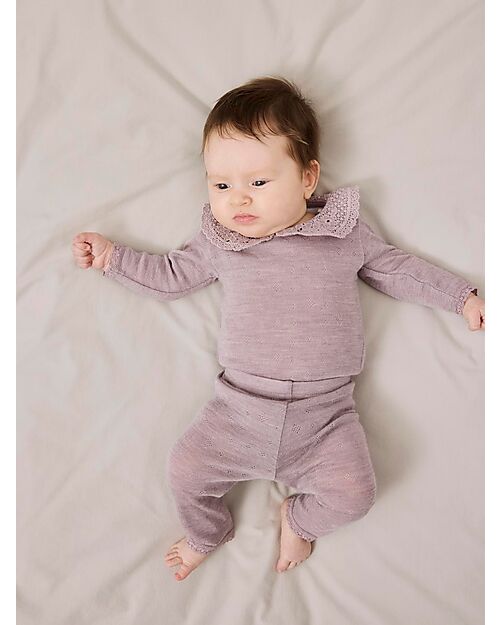 Name it Leggings - Viola - 100% Lana Merino - con Vita Elasticizzata
 Leggings