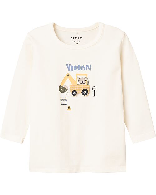 Name it Maglia a Manica Lunga - Stampa 3D - Chiusura con Bottone Maglie Manica Lunga