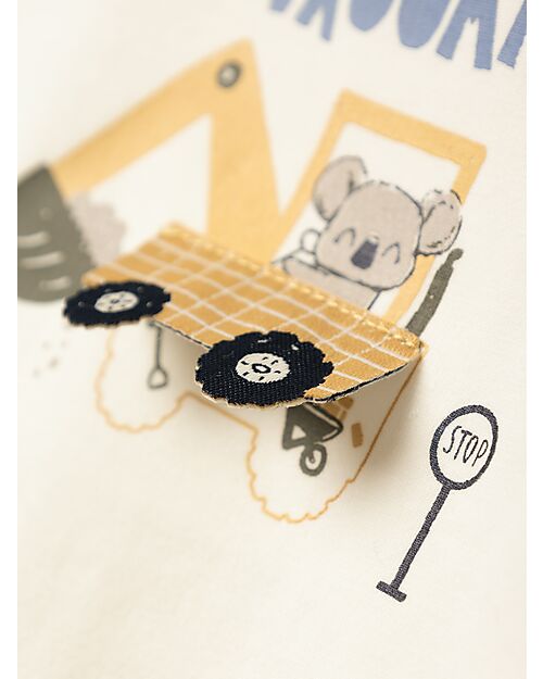 Name it Maglia a Manica Lunga - Stampa 3D - Chiusura con Bottone Maglie Manica Lunga