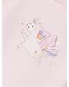 Name it Maglia a Maniche Lunghe con Stampa Unicorno - Malva - Cotone Biologico Maglie Manica Lunga