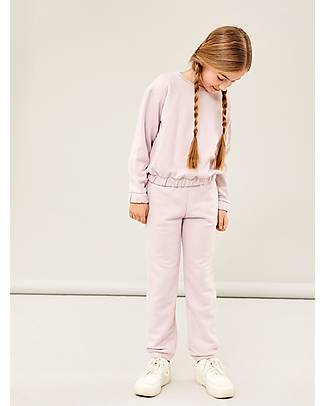 Name it Maglia a Maniche Lunghe - Rosa Chiaro - Cotone Bio Felpe