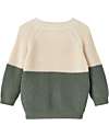 Name it Maglia Bicolore - Panna e Verde - Misto Cotone Maglioni