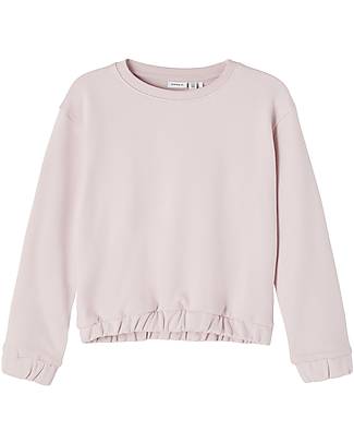 Name it Maglia Felpa a Maniche Lunghe - Rosa Chiaro - Cotone Bio Felpe