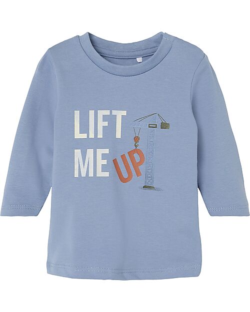 Name it Maglia Manica Lunga - Azzurro - Chiusura con Bottoni Maglie Manica Lunga